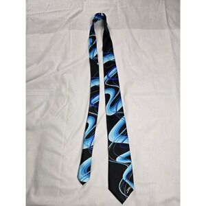 Jerry Garcia Tie Mens Blue Abstract Happy Birthday Collector's Edition Polyester